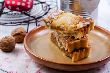Birnentarte, Kuchen, Birne, Mürbeteig