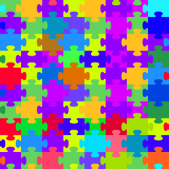 Seamless colored puzzle texture