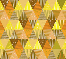 Background with colored triangles. Green Mosaic Vector