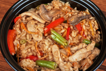 Rice chicken vegetable