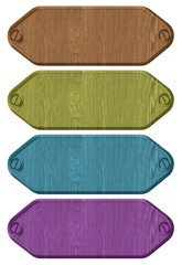 Obraz premium set of wooden tag