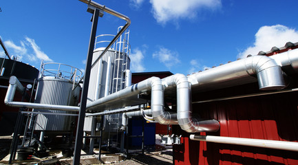 Industrial zone, Steel pipelines and equipment