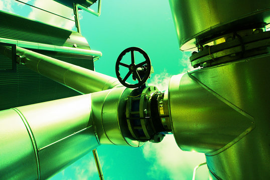 Industrial zone, Steel pipelines and equipment