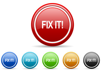 fix it icon vector set