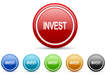invest icon vector set