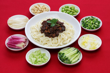 zha jiang mian(Beijing style), chinese noodle cuisine