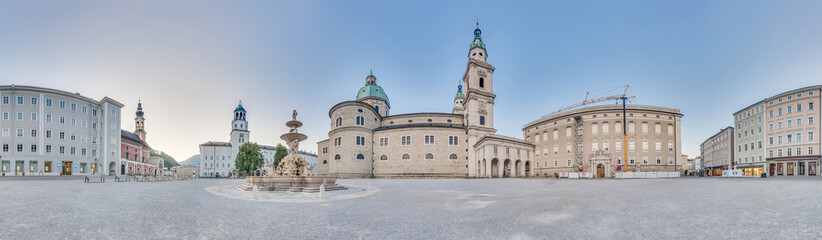 Fototapeta na wymiar Residenzplatz at Salzburg, Austria