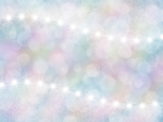 Abstract pastel rainbow background with boke and stars