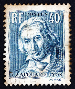 Postage stamp France 1934 Joseph Marie Jacquard, Inventor