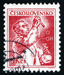 Postage stamp Czechoslovakia 1961 Chemist