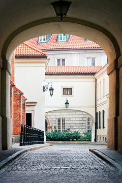 Warsaw's Old Town gates - Dziekania Street