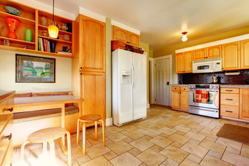 Light brown kitchen room