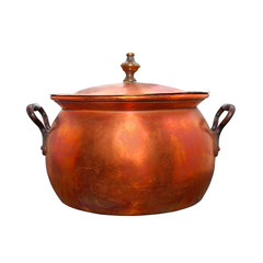 Bronze kettle. Vintage handmade product.