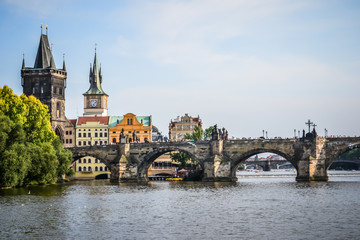 Most Karola , Praga - obrazy, fototapety, plakaty