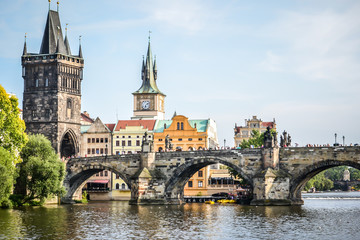 Most Karola , Praga - obrazy, fototapety, plakaty