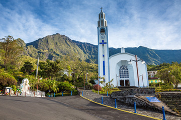 Church of Cilaos, La Réunion - obrazy, fototapety, plakaty