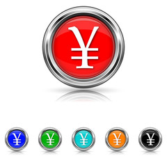 Yen icon - six colours set