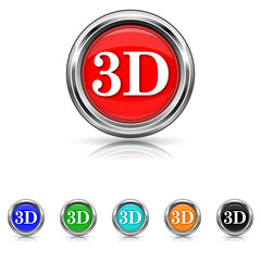3D icon - six colours set