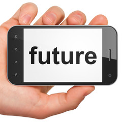 Time concept: Future on smartphone