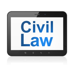 Law concept: Civil Law on tablet pc computer