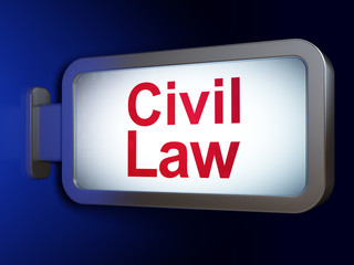 Law concept: Civil Law on billboard background