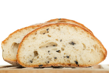 Italian style bread with olives.