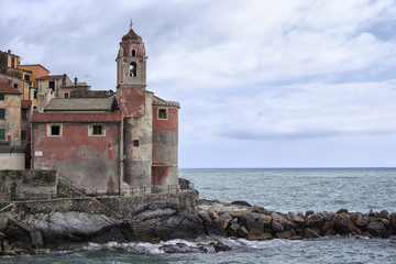 Fototapeta na wymiar Tellaro, Zatoka Poetów, kościół