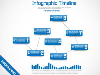 INFOGRAPHIC TIMELINE GRAPHIC BLUE