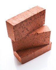 Solid clay bricks used for construction