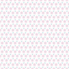 Light floral romantic vector pattern (tiling)