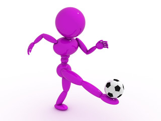 Fototapeta na wymiar Soccer player with ball #8
