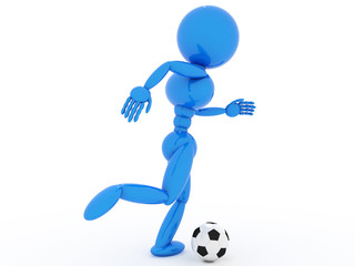 Soccer player with ball #5