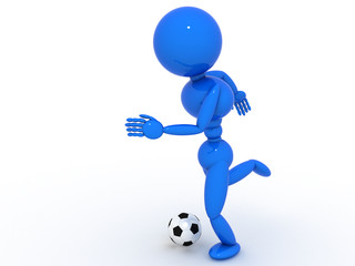 Soccer player with ball #4