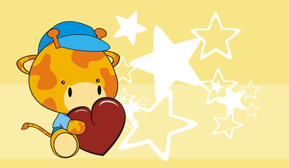 giraffe cute baby cartoon wallpaper