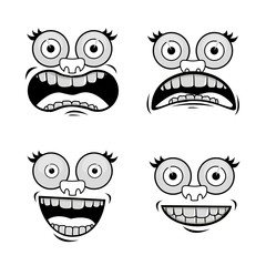 cartoon faces