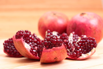 Ripe pomegranate fruit