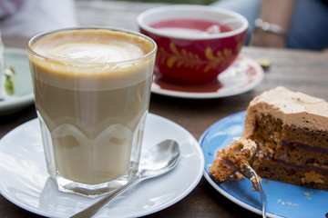 Cakes Red Tea and Coffee.