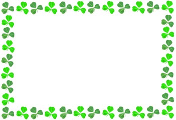 St Patricks Day shamrock frame