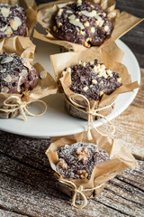 Freshly baked muffins ready to eat