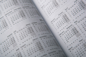 Fototapeta premium Calendar diary close-up