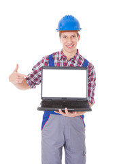 Architect Holding Laptop