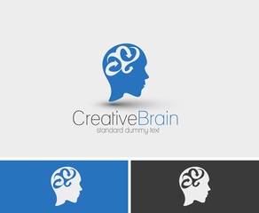 Symbol of Creative Brain, isolated vector design