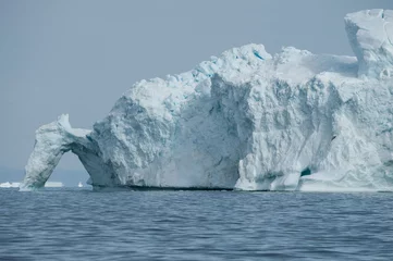 Tuinposter Big iceberg floating in Disko bay, North Greenland © ykumsri
