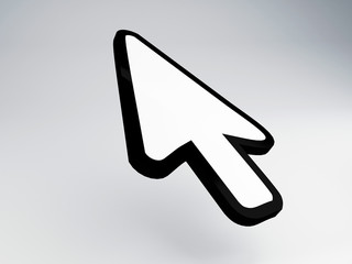 Mouse arrow cursor  3d Illustration