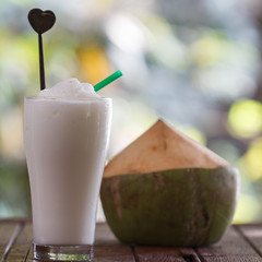 Coconut milk ice smoothie