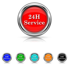 24H Service icon - six colours set