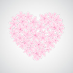 Fototapeta na wymiar Flower heart-shape