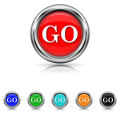 GO icon - six colours set