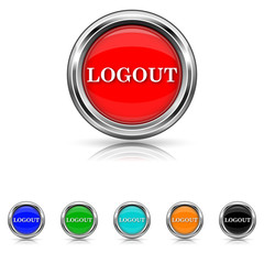 Logout icon - six colours set