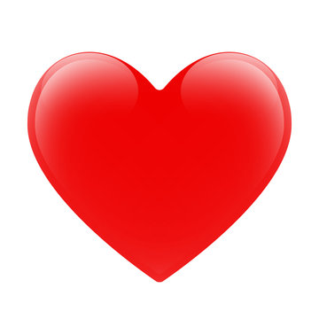 Isolated red vector heart